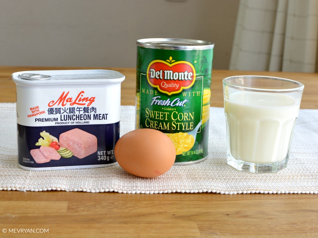Foto ingrediënten voor Ham in maiscrème